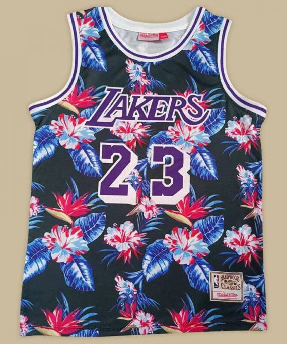Camiseta LeBron James #23 Los Angeles Lakers Clásico Edition Negro Estampado