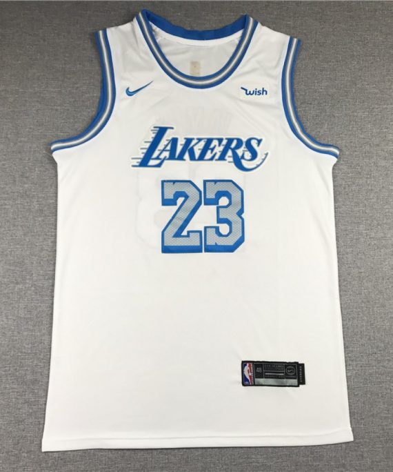 Camiseta LeBron James #23 Los Angeles Lakers Blanco City Edition