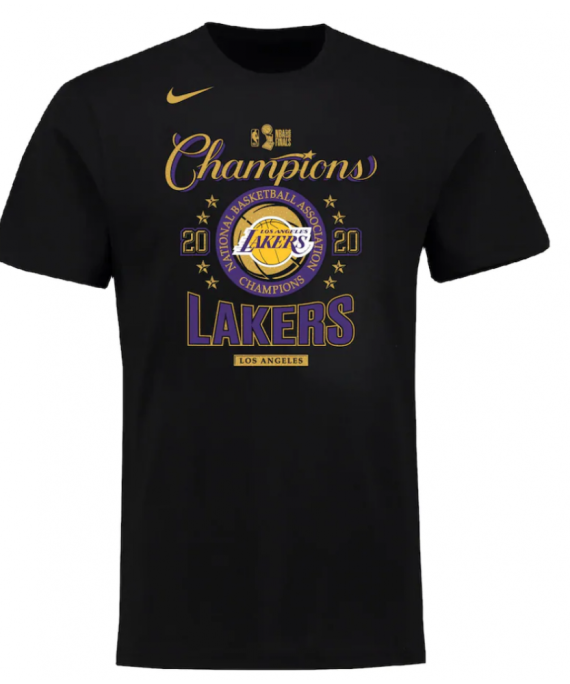 Camiseta Los Angeles Lakers NBA Champions Locker Room Negro