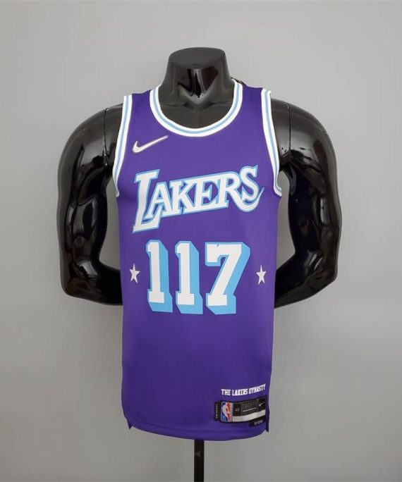 Camiseta Master Chief #117 Los Angeles Lakers Edición 75 Aniversario X-BOX Púrpura