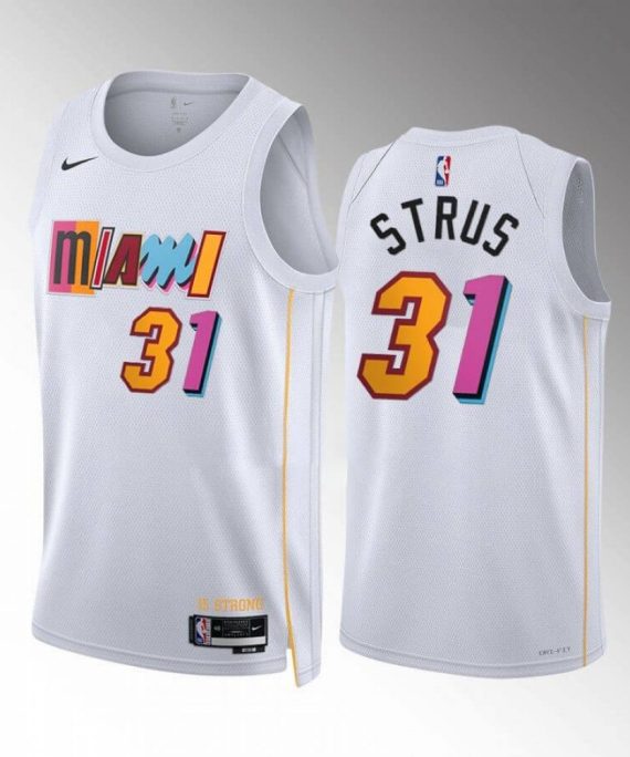 Camiseta Max Strus #31 Miami Heat 22/23 Blanco City Edition
