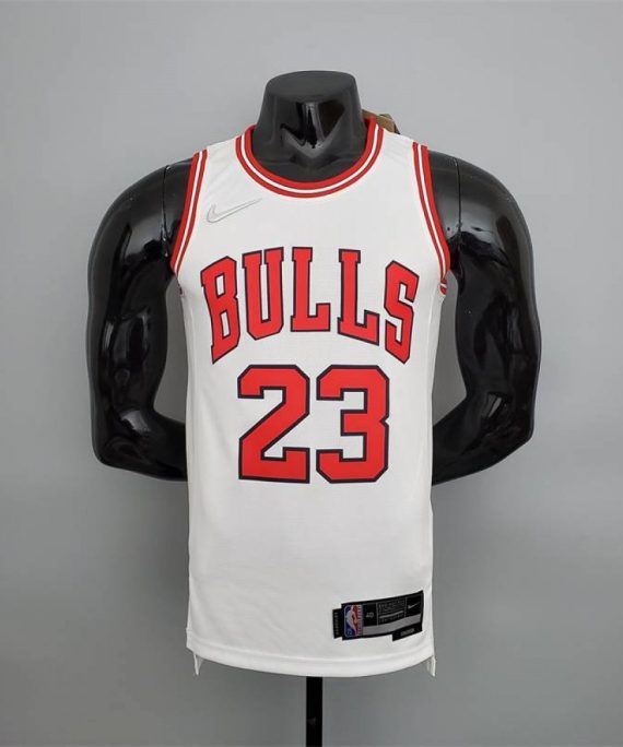 Camiseta Michael Jordan #23 Chicago Bulls Edición 75 Aniversario Blanco
