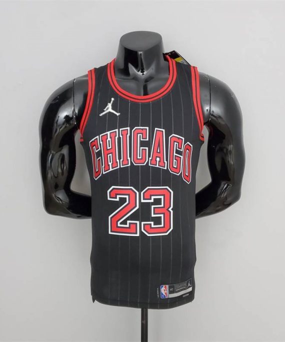 Camiseta Michael Jordan #23 Chicago Bulls Edición 75 Aniversario Jordan Negro