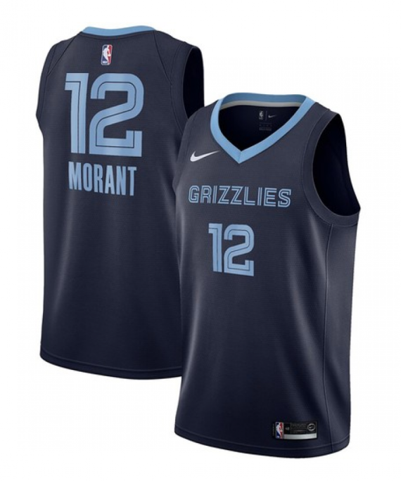 Camiseta Ja Morant #12 Memphis Grizzlies 19/20 Azul Marino