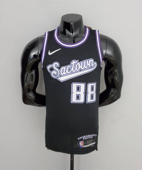 Camiseta Neemias Queta #88 Sacramento Kings 2022 City Edition Negro