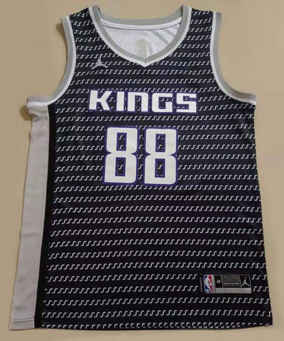 Camiseta Neemias Queta #88 Sacramento Kings Jordan Edition Negro