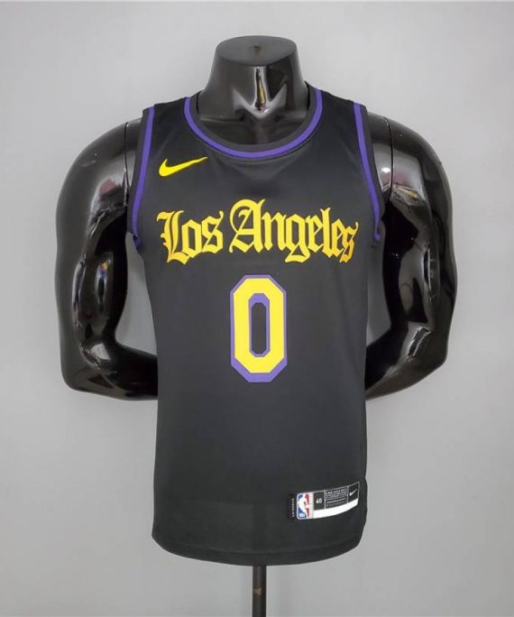 Camiseta Nick Young #0 Los Angeles Lakers Latin Negro