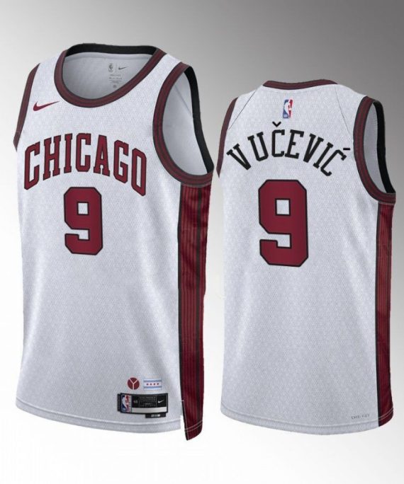Camiseta Nikola Vucevic #9 Chicago Bulls 2022-23 City Edition Blanco