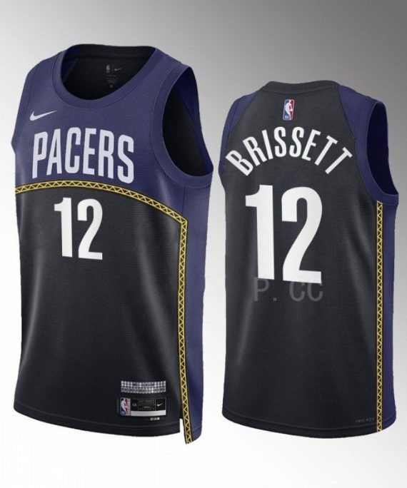 Camiseta Oshae Brissett #12 Indiana Pacers 2022-23 City Edition Negro