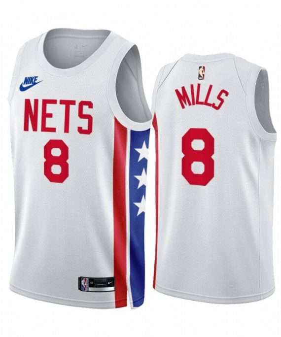 Camiseta Patty Mills #8 Brooklyn Nets 2023 Blanco Classic Edition