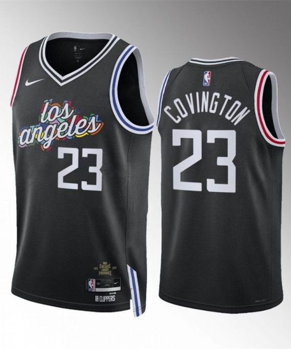 Camiseta Robert Covington #23 Los Angeles Clippers 2023 Negro City Edition
