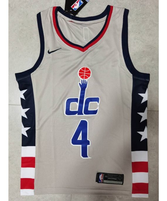 Camiseta Russell Westbrook #4 Washington Wizards 2021 Gris