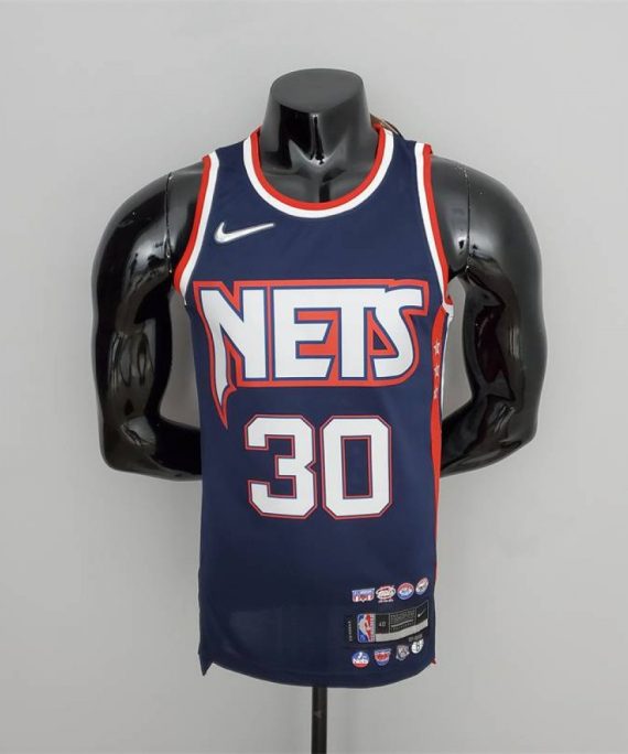 Camiseta Seth Curry #30 Brooklyn Nets 2022 City Edition Azul Marino