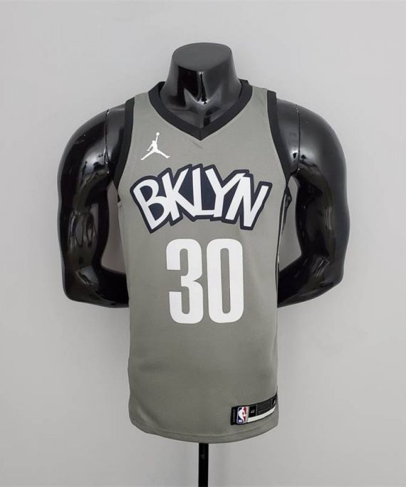 Camiseta Seth Curry #30 Brooklyn Nets Edición Flyer Gris