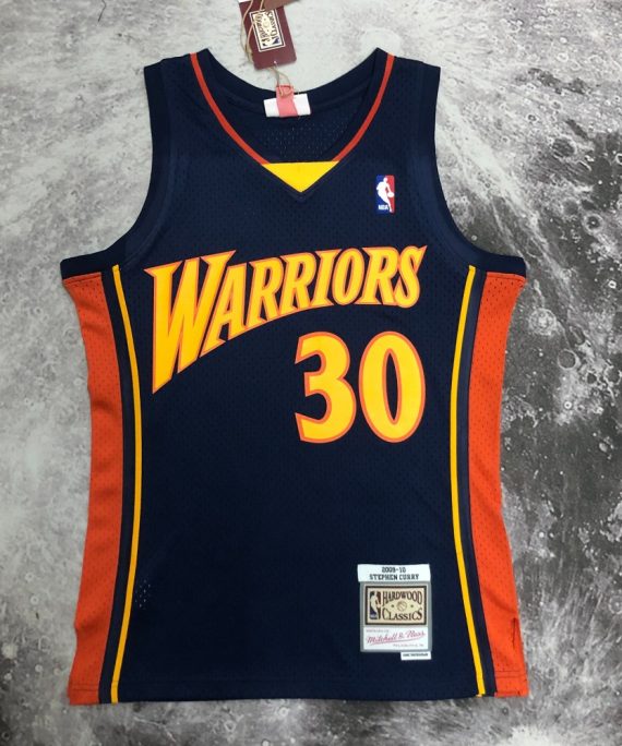 Camiseta Stephen Curry #30 Golden State Warriors 2010 Classic Edition Azul Marino