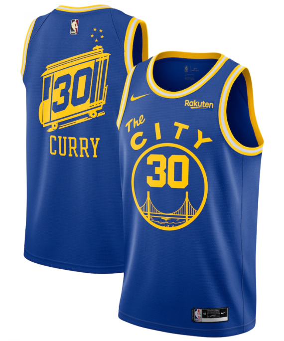 Camiseta Stephen Curry #30 Golden State Warriors 2021 Azul