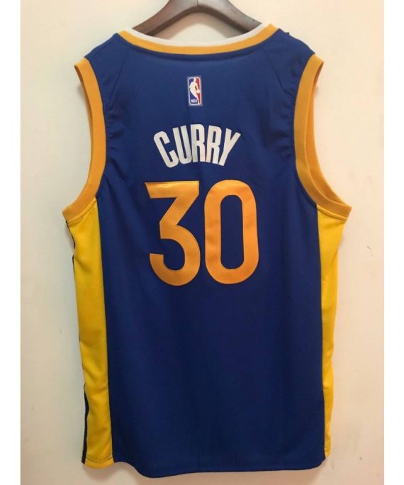Camiseta Stephen Curry #30 Golden State Warriors 22/23 Azul/Amarillo