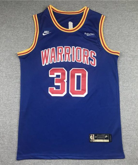 Camiseta Stephen Curry #30 Golden State Warriors 75º Aniversario Azul