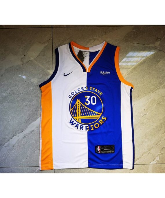 Camiseta Stephen Curry #30 Golden State Warriors Azul/Blanco