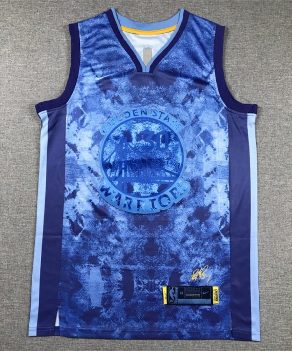 Camiseta Stephen Curry #30 Golden State Warriors Edición Seleccionada Azul