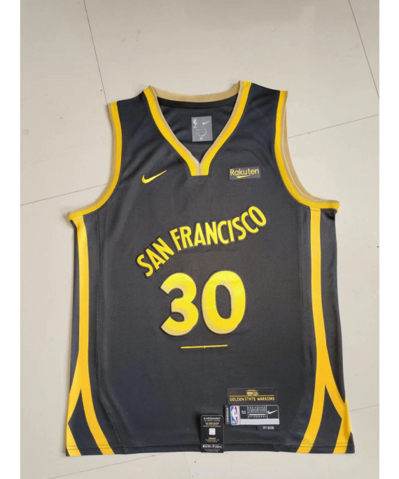 Camiseta Stephen Curry #30 Golden State Warriors Negro 2024 City Edition