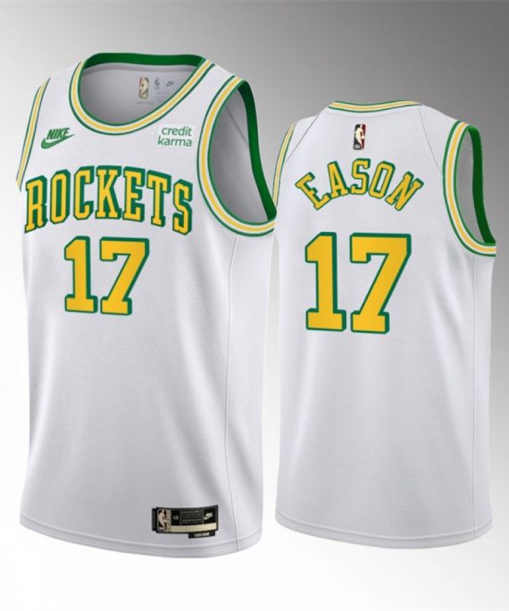 Camiseta Tari Eason #17 Houston Rockets 2023 Blanco Classic Edition