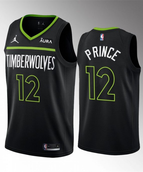 Camiseta Taurean Prince #12 Minnesota Timberwolves 2023 Negro Statement Edition