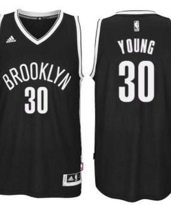 Camiseta Thaddeus Young #30 Brooklyn Nets 18/19 Negro