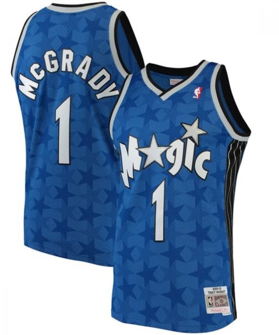 Camiseta Tracy McGrady #1 Orlando Magic 01/02 Azul Classic