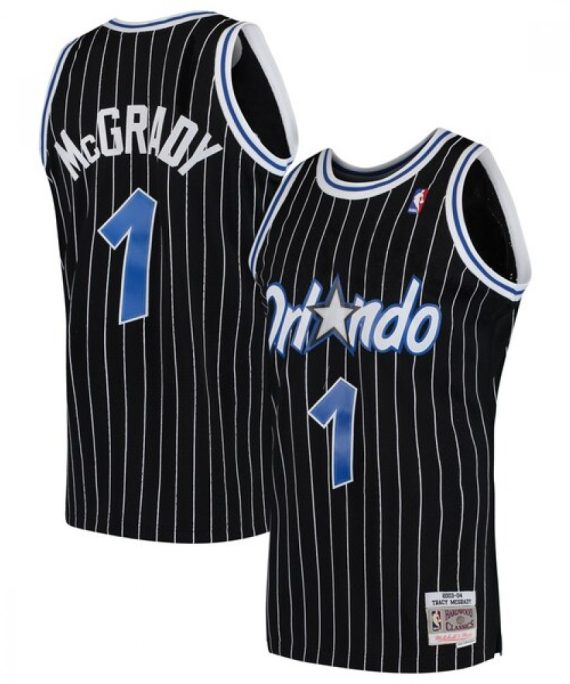Camiseta Tracy McGrady #1 Orlando Magic 03/04 Negro Classic