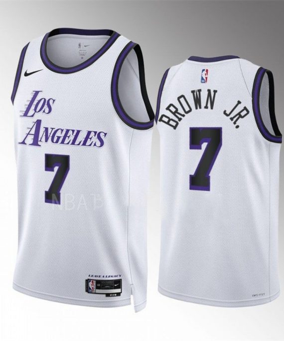 Camiseta Troy Brown Jr. #7 Los Angeles Lakers 2023 Blanco City Edition