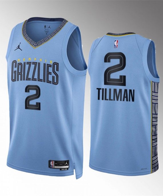 Camiseta Xavier Tillman Sr. #2 Memphis Grizzlies 2023 Azul Statement Edition