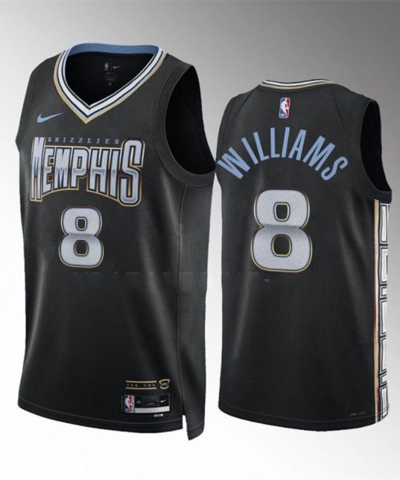 Camiseta Ziaire Williams #8 Memphis Grizzlies 2023 Negro City Edition