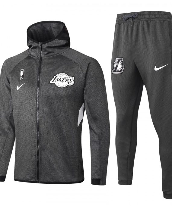 Chandal Los Angeles Lakers Con Capucha Gris