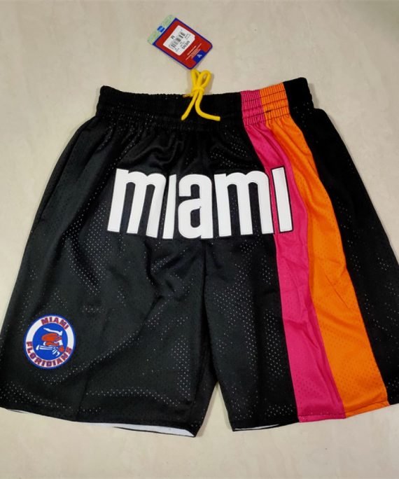 Pantalón Corto De Bolsillo Miami Heat Negro Rainbow Edition