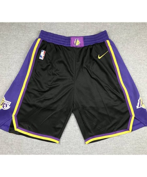 Pantalon Corto Los Angeles Lakers Negro Earned Edition