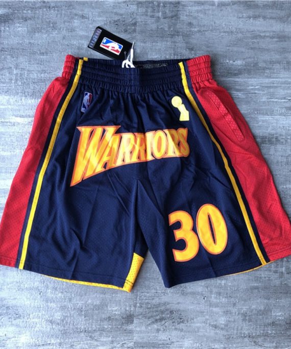 Pantalón Corto Stephen Curry #30 Golden State Warriors Azul Negro/Rojo