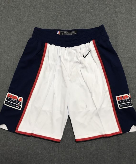Pantalon Corto USA 1992 Dream Team Edición Olímpica Barcelona Blanco