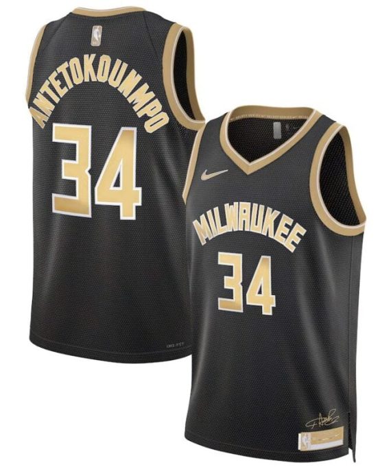 Camiseta Giannis Antetokounmpo #34 NBA Black Select Series 2024