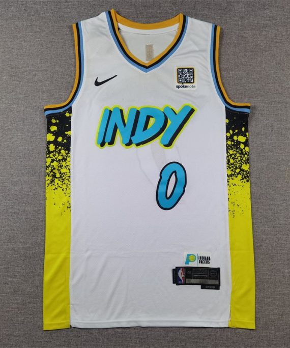 Camiseta Tyrese John Haliburton #0 Pacers The City 2025