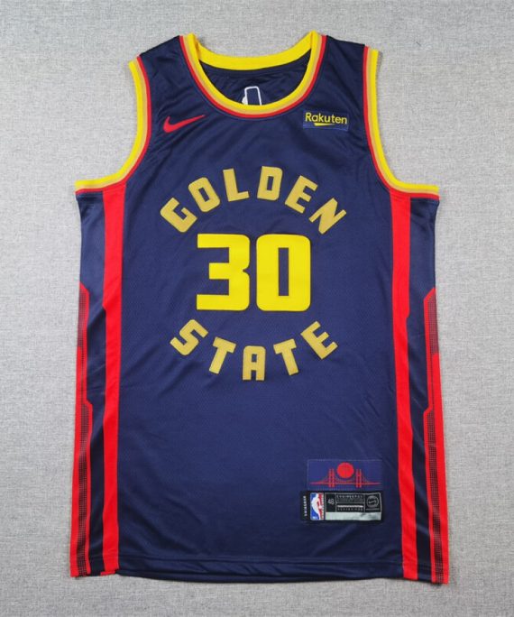 Camiseta Stephen Curry #30 Golden State Warriors 2025 City Edition Azul Marino