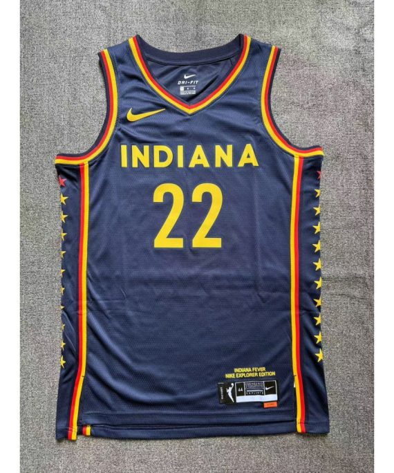 Camiseta Caitlin Clark 22 Indiana Fever Azul Oscuro