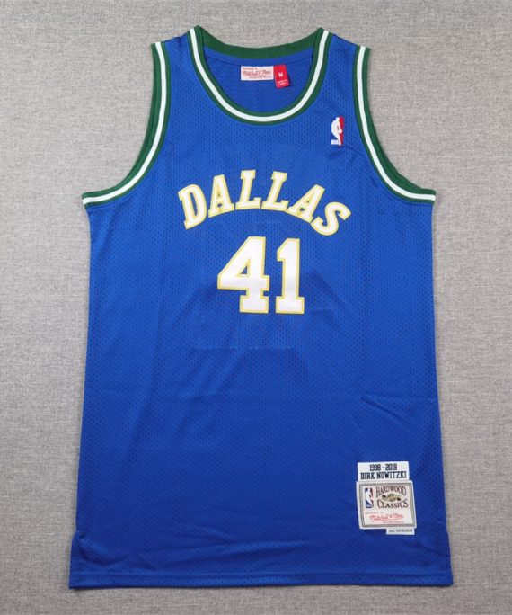 Camiseta Dirk Nowitzki Baloncesto #41 Dallas Mavericks Classic Edition Azul