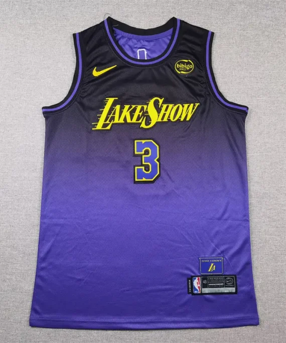 Camiseta Anthony Davis Baloncesto #3 Los Angeles Lakers 2025 Morado City Edition