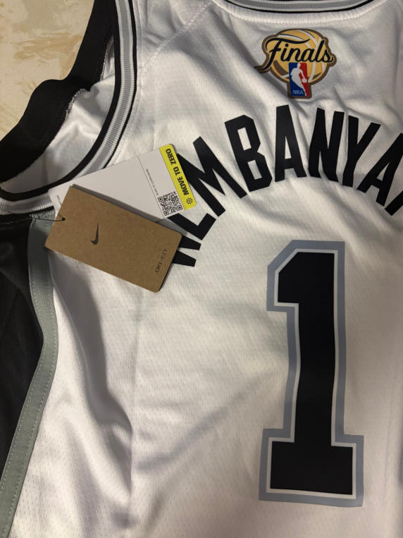 Camiseta Victor Wembanyama Baloncesto #1 San Antonio Spurs 2026 Blanco Finales Edition photo review