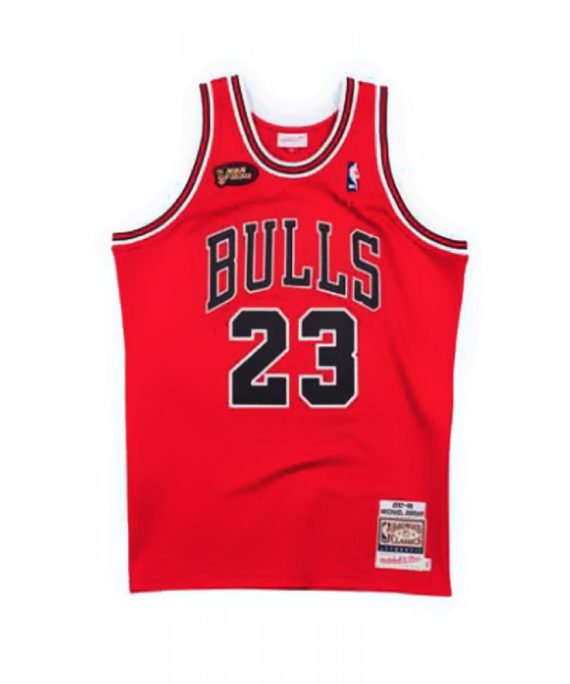 Camiseta Michael Jordan #23 Chicago Bulls 97/98 Rojo Mitchell & Ness Champion Edition