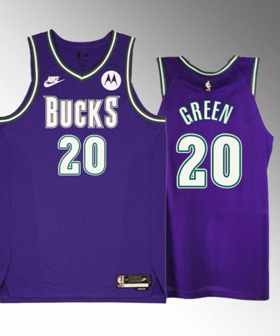 Camiseta A. J. Green #20 Milwaukee Bucks 2023 Púrpura Classic Edition