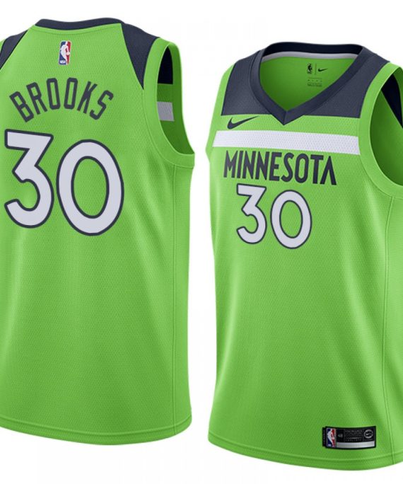 Camiseta Aaron Brooks #30 Minnesota Timberwolves Verde