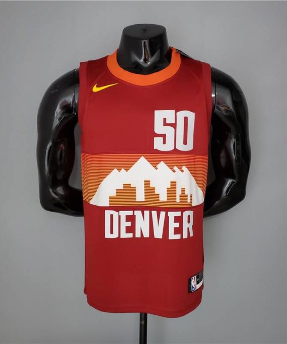 Camiseta Aaron Gordon #50 Denver Nuggets 2021 City Edition Rojo