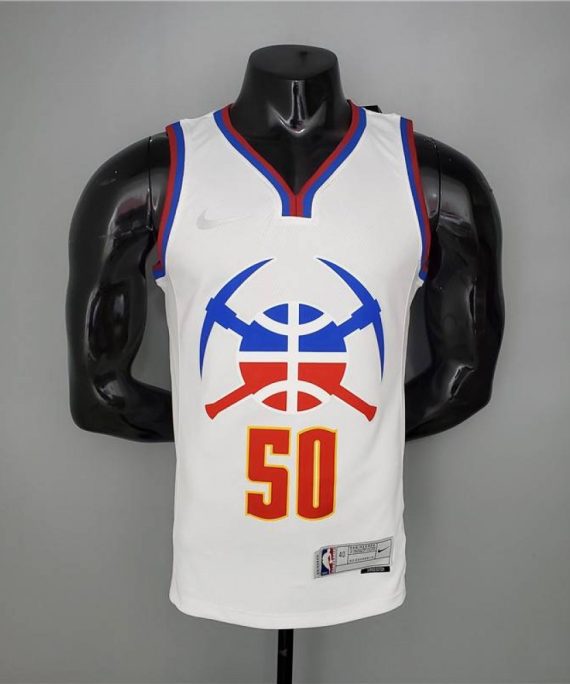 Camiseta Aaron Gordon #50 Denver Nuggets 2021 Earned Edition Blanco